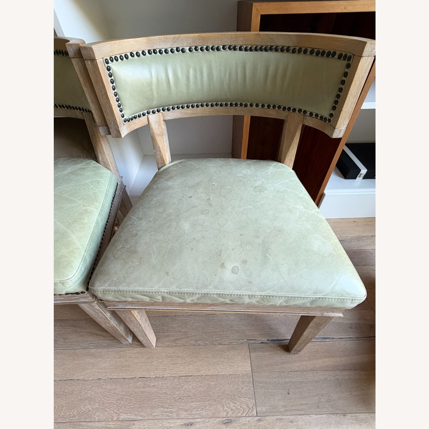 Set of 4 French Inspired Leather Dining Chairs - image-2