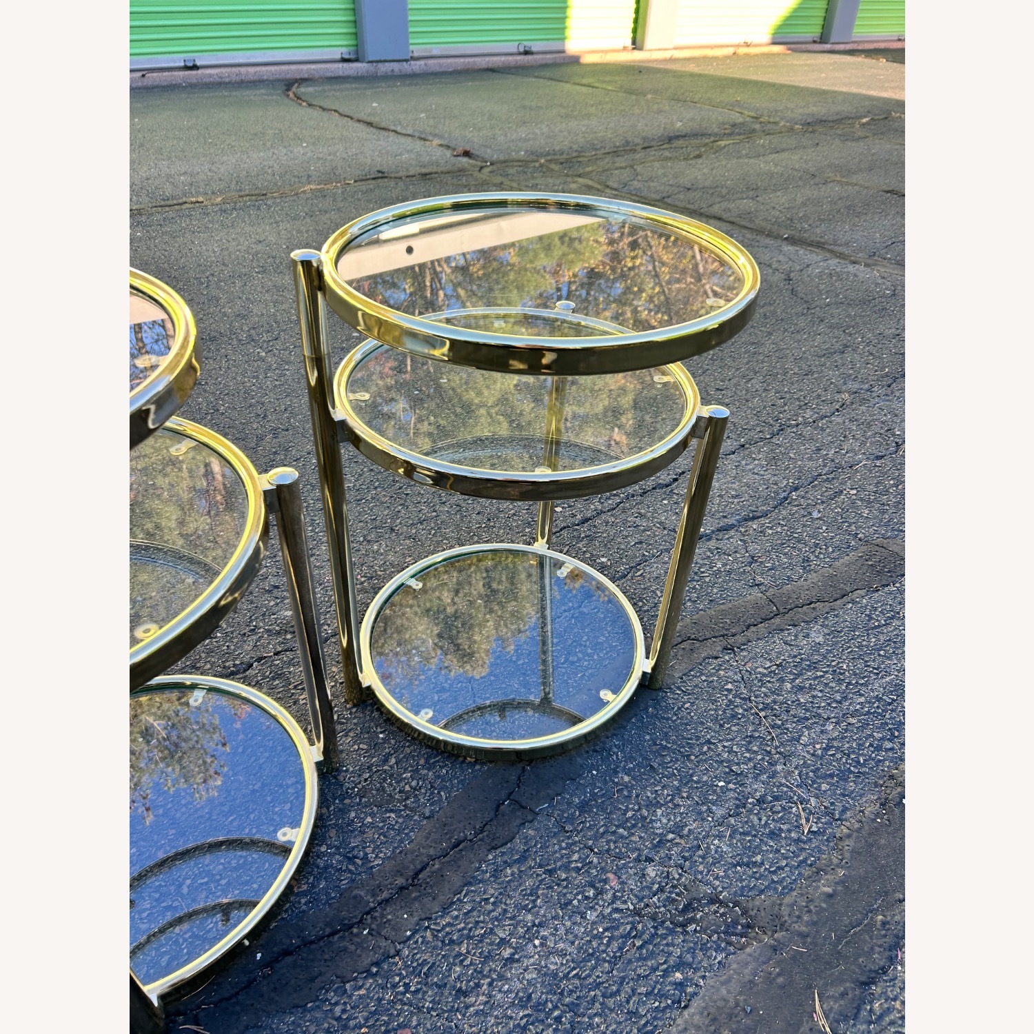 Milo Baughman Gold Metal Side Tables - image-4