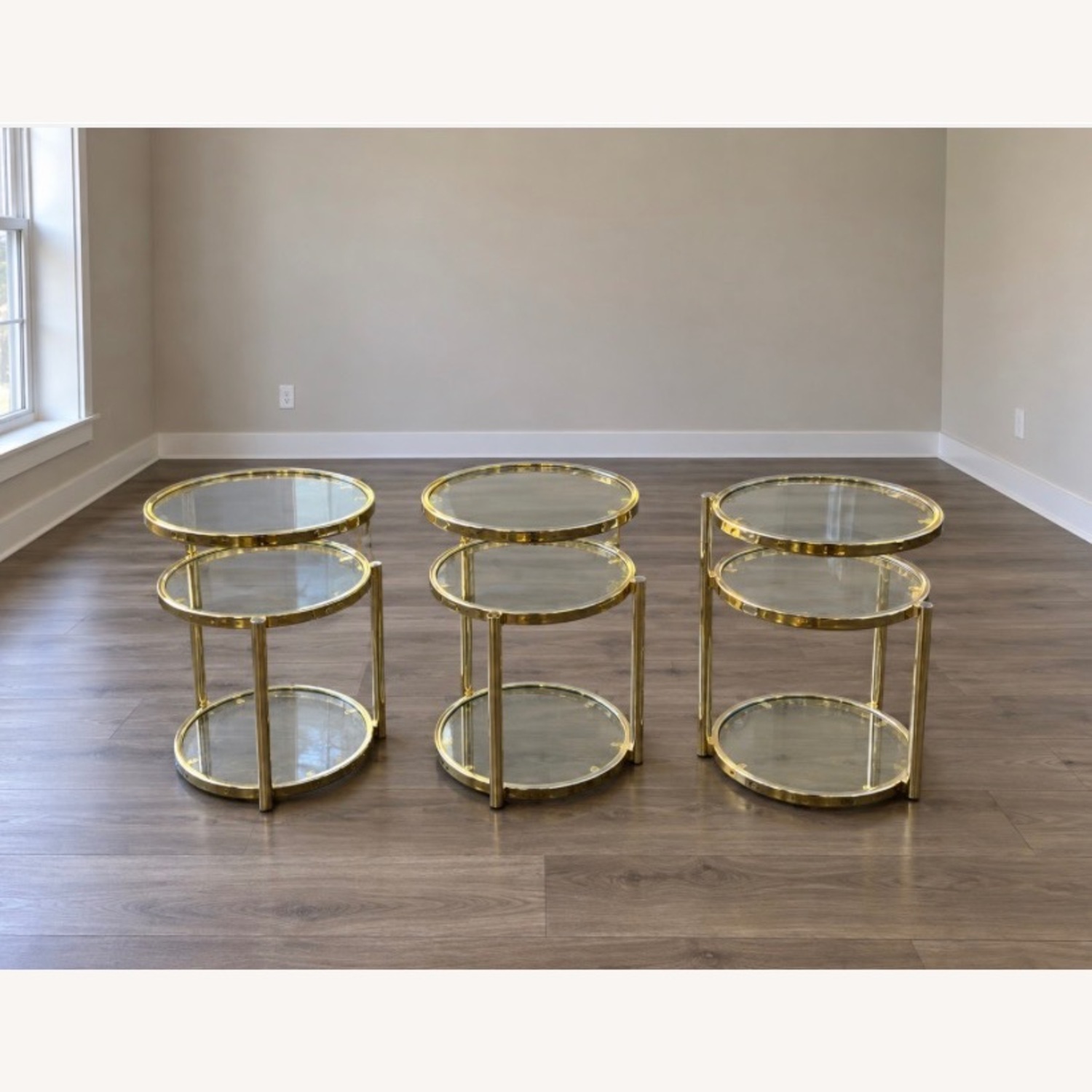 Milo Baughman Gold Metal Side Tables - image-1
