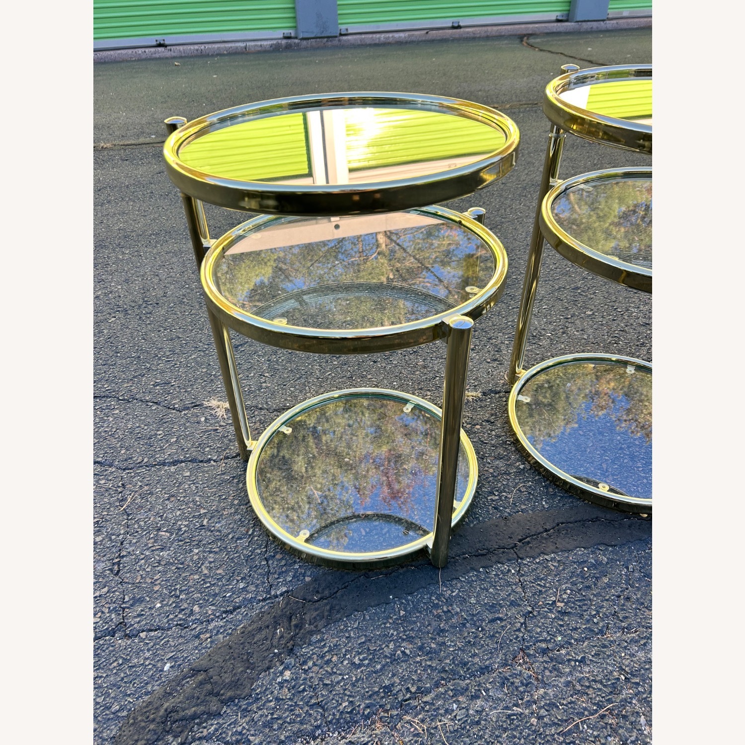Milo Baughman Gold Metal Side Tables - image-2