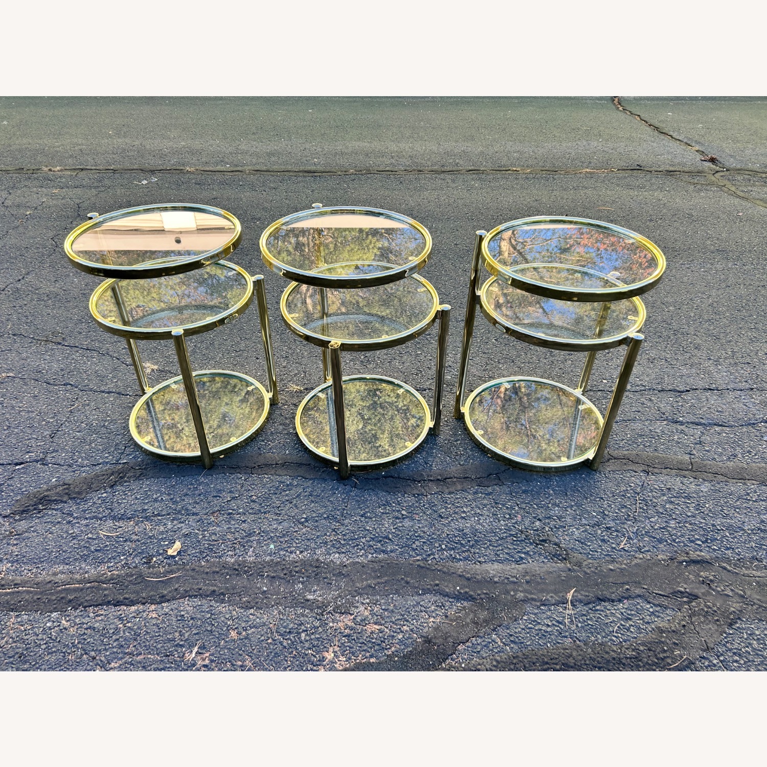 Milo Baughman Gold Metal Side Tables - image-13