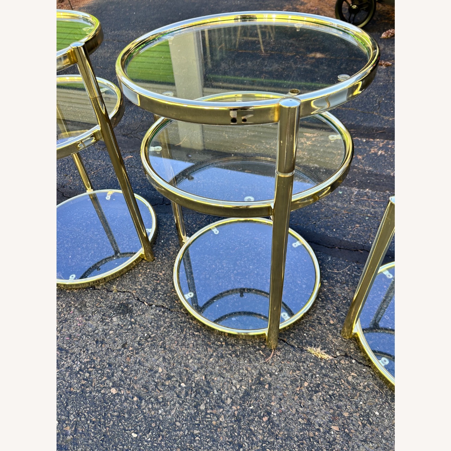 Milo Baughman Gold Metal Side Tables - image-10