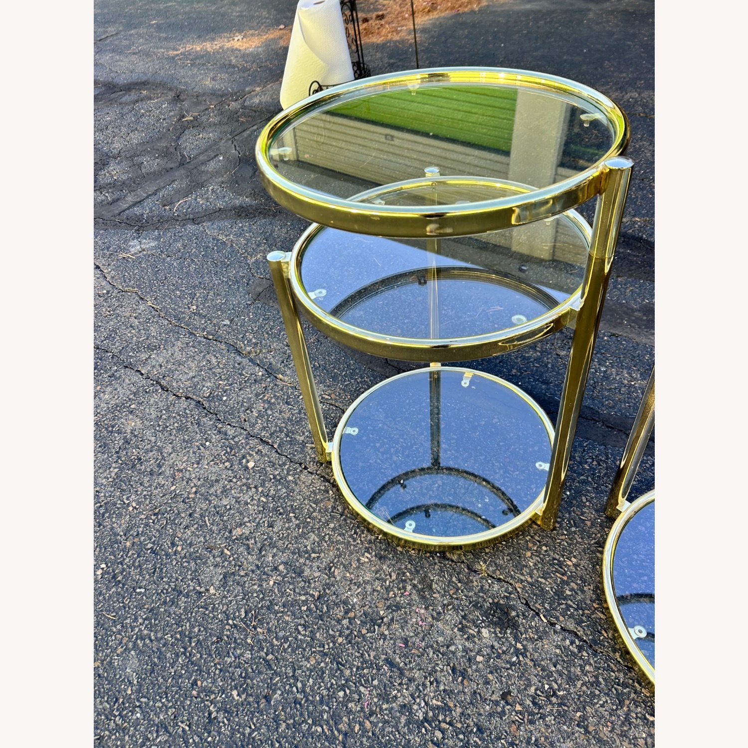 Milo Baughman Gold Metal Side Tables - image-9