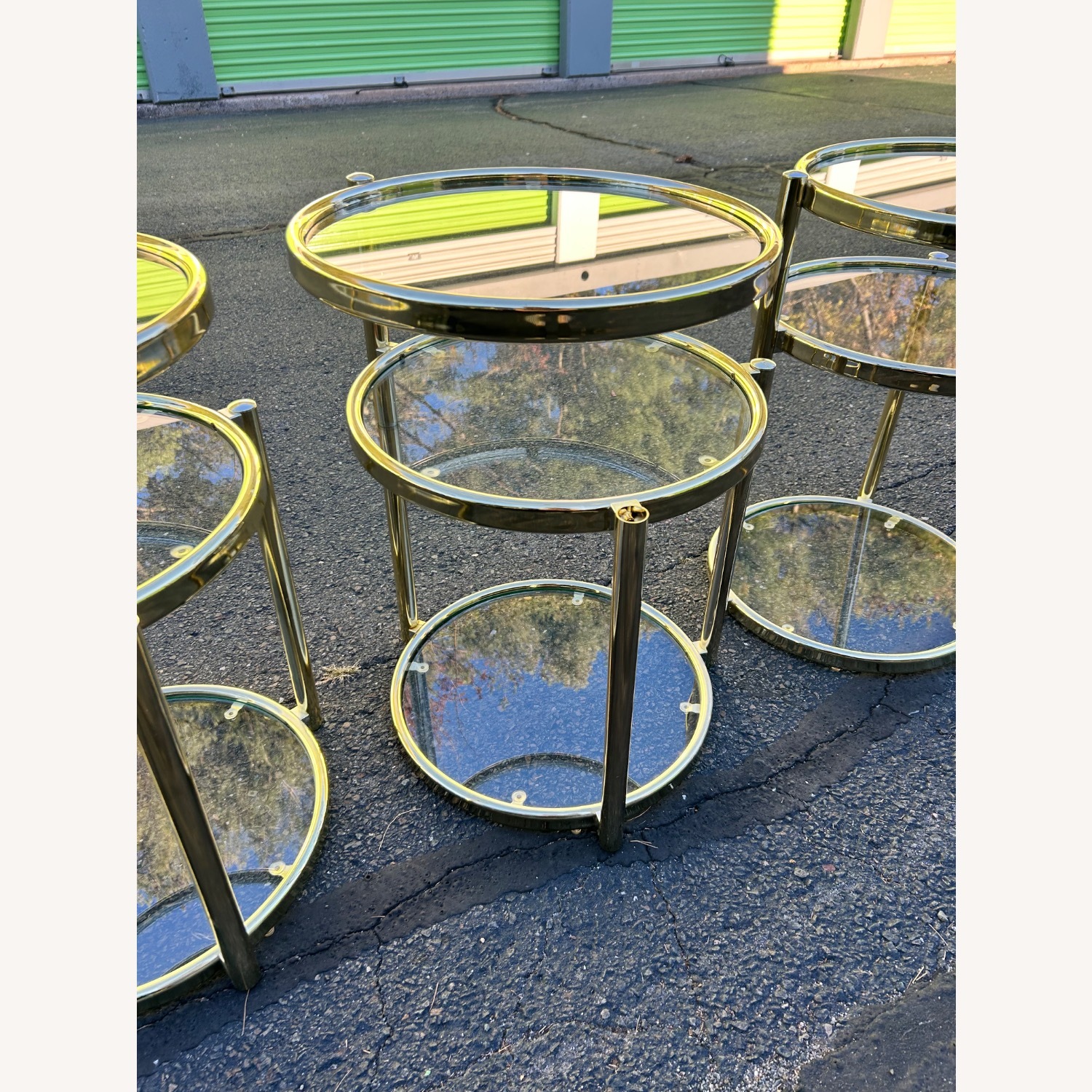 Milo Baughman Gold Metal Side Tables - image-5