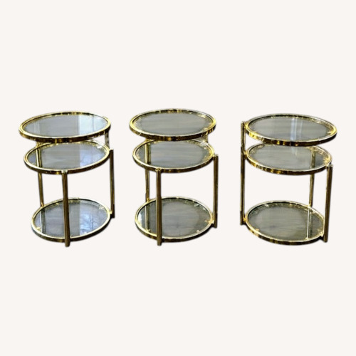 Used Milo Baughman Gold Metal Side Tables for sale on AptDeco