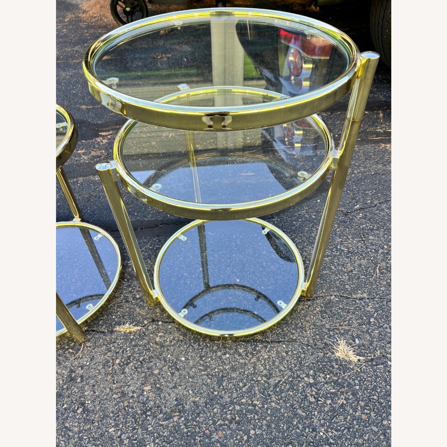 Milo Baughman Gold Metal Side Tables - image-11