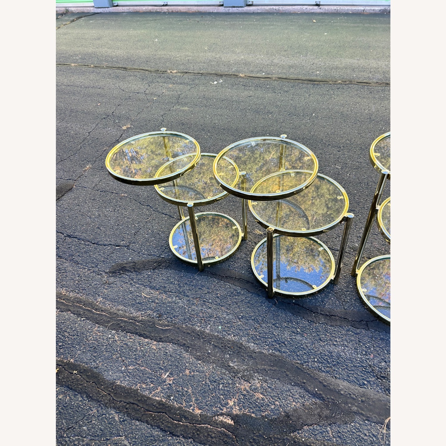 Milo Baughman Gold Metal Side Tables - image-7