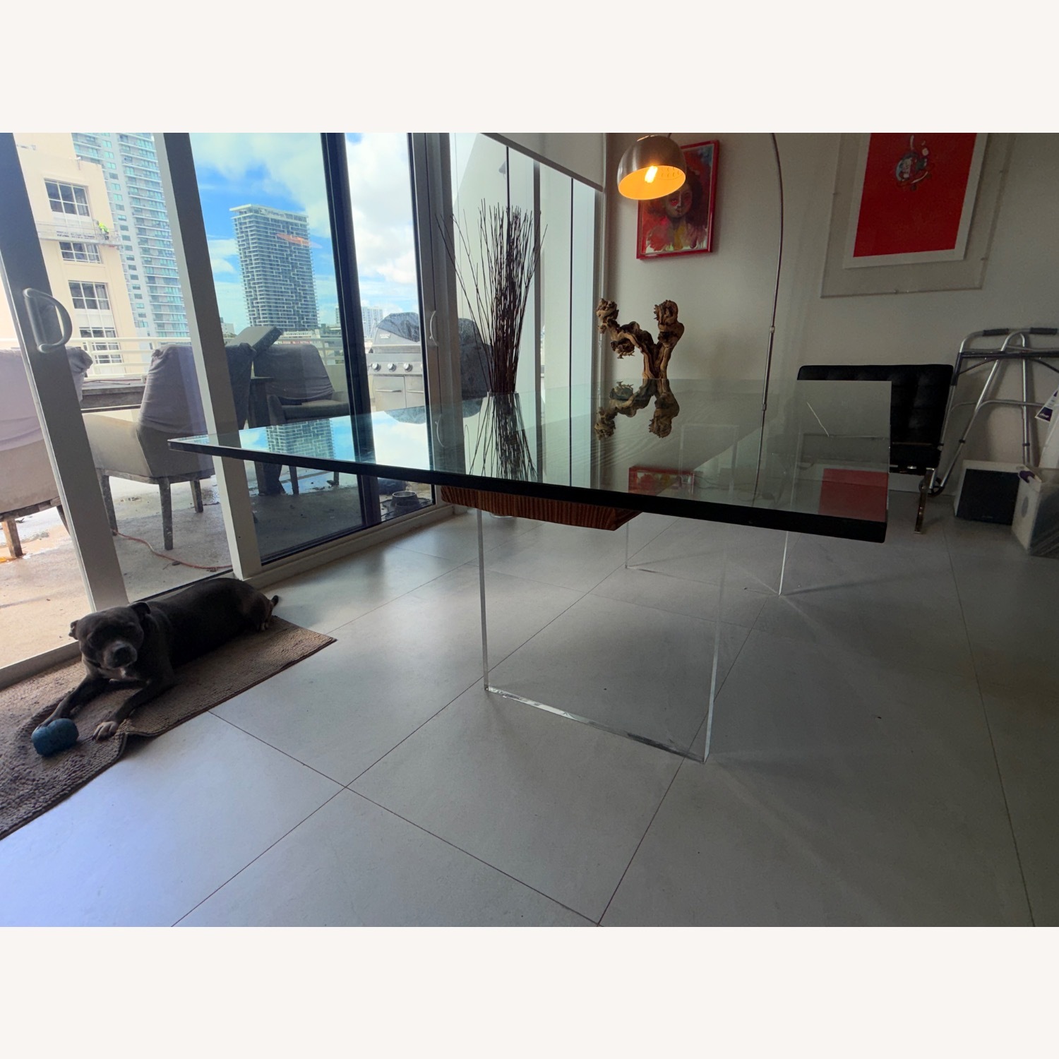 Transparent Glass Dining Table - image-2