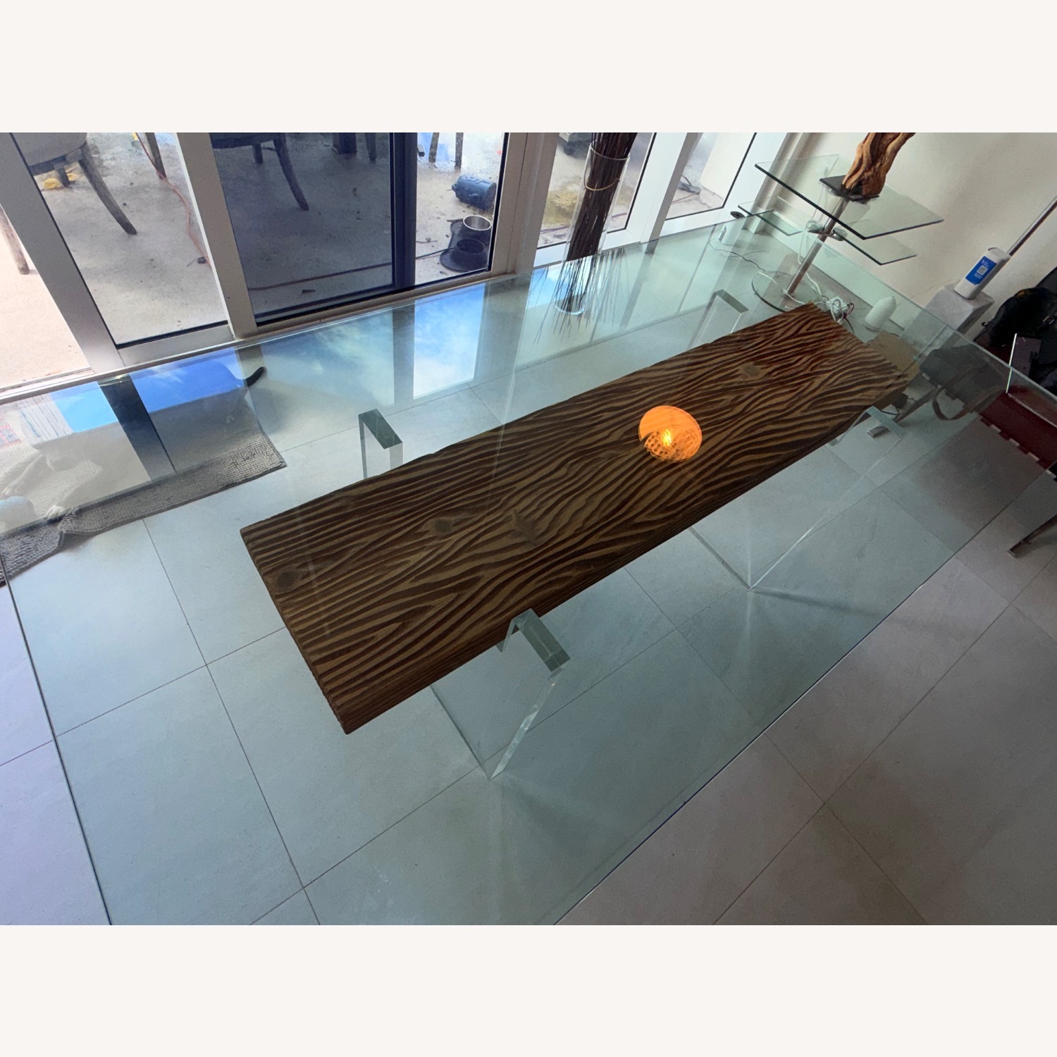 Transparent Glass Dining Table - image-3
