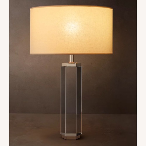 Used Restoration Hardware Hexagon Column Crystal Lamp for sale on AptDeco