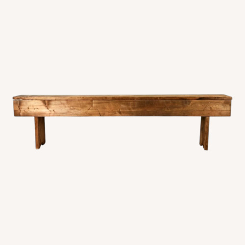 Used Antique Style Primitive Long Wooden Bench for sale on AptDeco