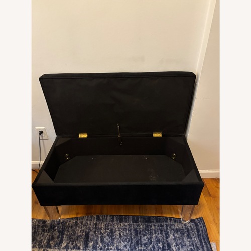 Used Black Velvet Storage Bench for sale on AptDeco