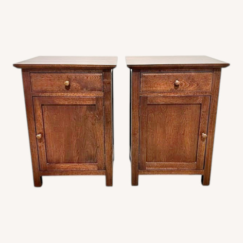 Used Mahogany Bedside Cabinet Left in Pair Photo for sale on AptDeco