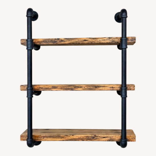 Used Rustic Industrial 3-Tier Wall-Mounted Shelves for sale on AptDeco