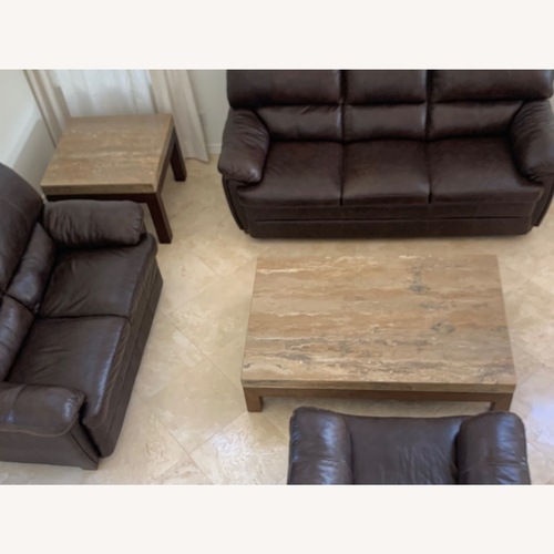 Used Italian Marble Table Set (2 pcs) for sale on AptDeco