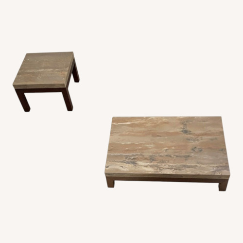 Used Italian Marble Table Set (2 pcs) for sale on AptDeco