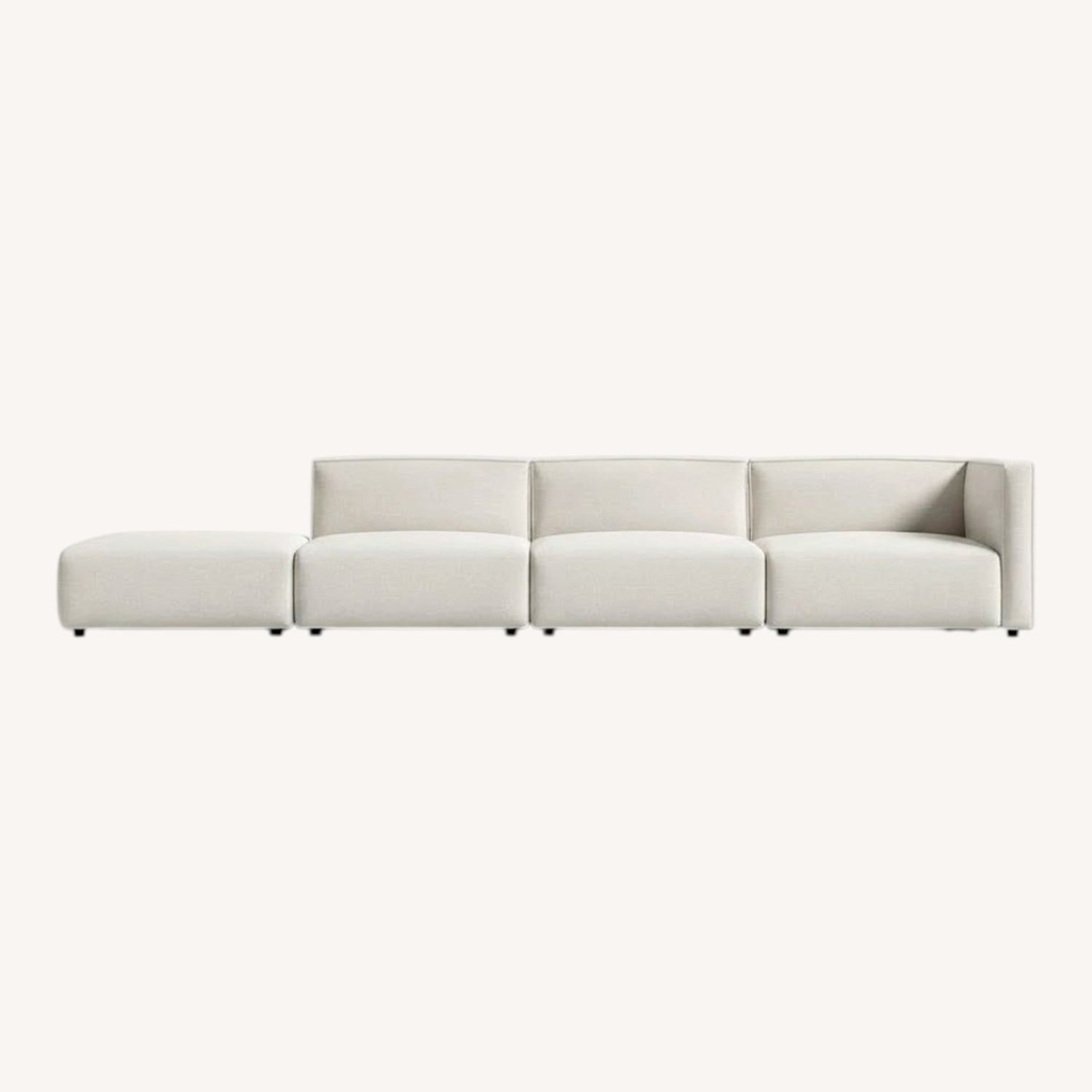 Rove Concepts White Leather 3+ Piece Sectional - image-0