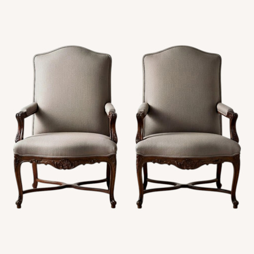 Used 1980’s Guy Chaddock Pair of Walnut Armchairs for sale on AptDeco