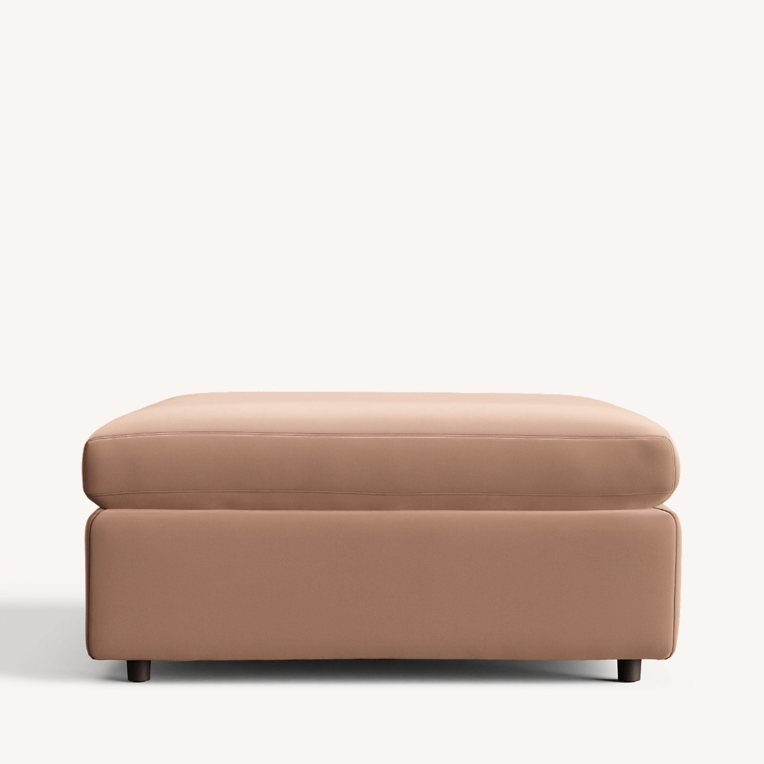 Crate & Barrel Lounge Orange Fabric Ottoman - image-4
