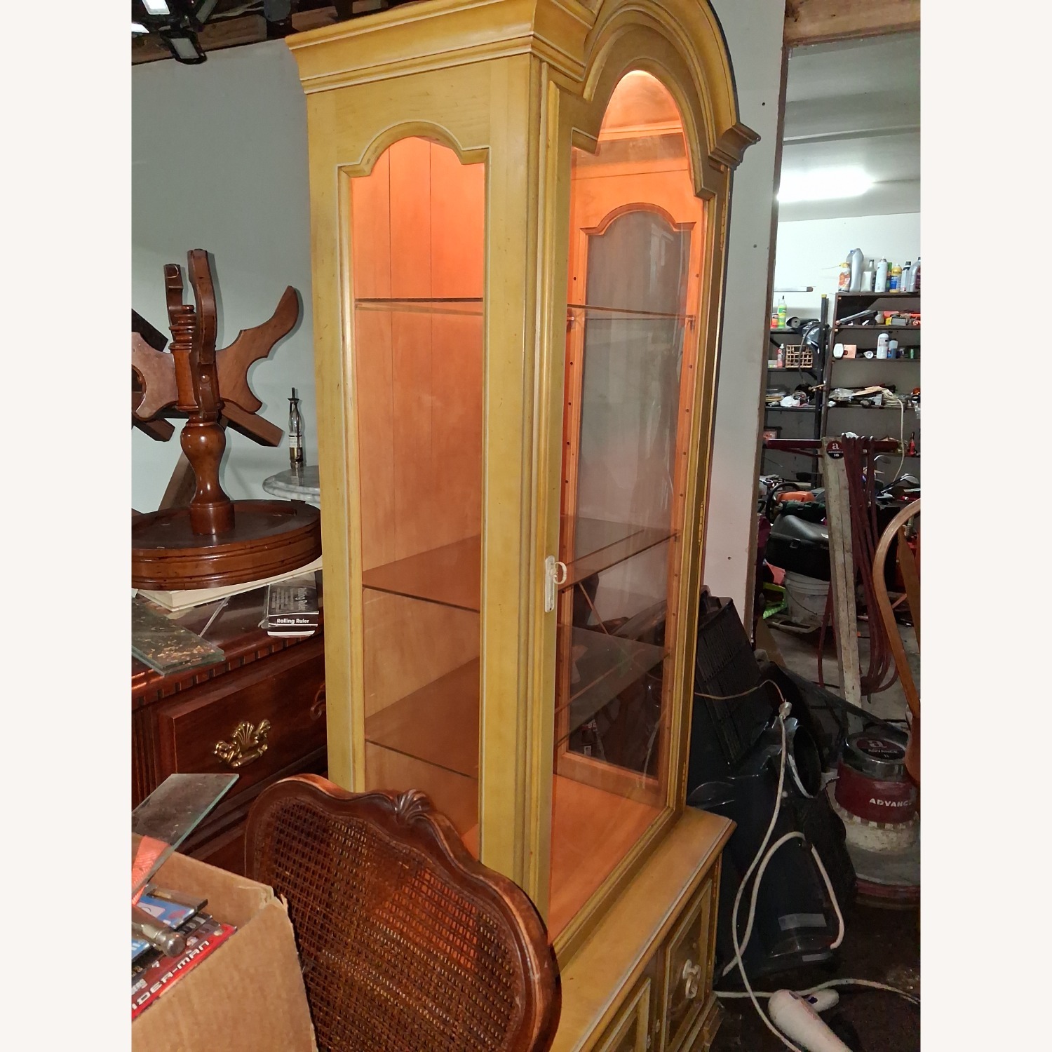 Vintage/Antique Finds Light Brown Wood Bookcase - image-4