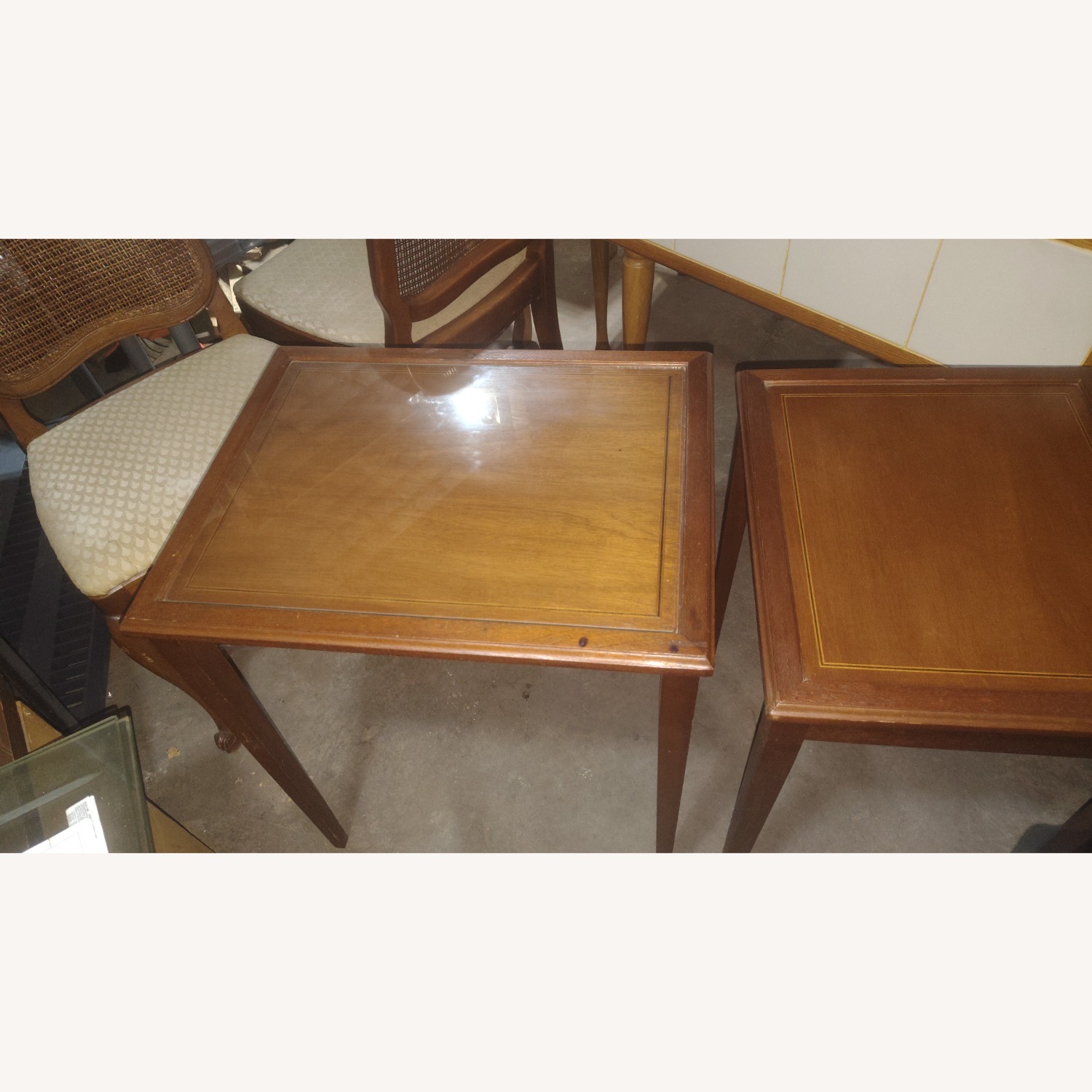 Vintage/Antique Finds Dark Brown Wood Side Table - image-5