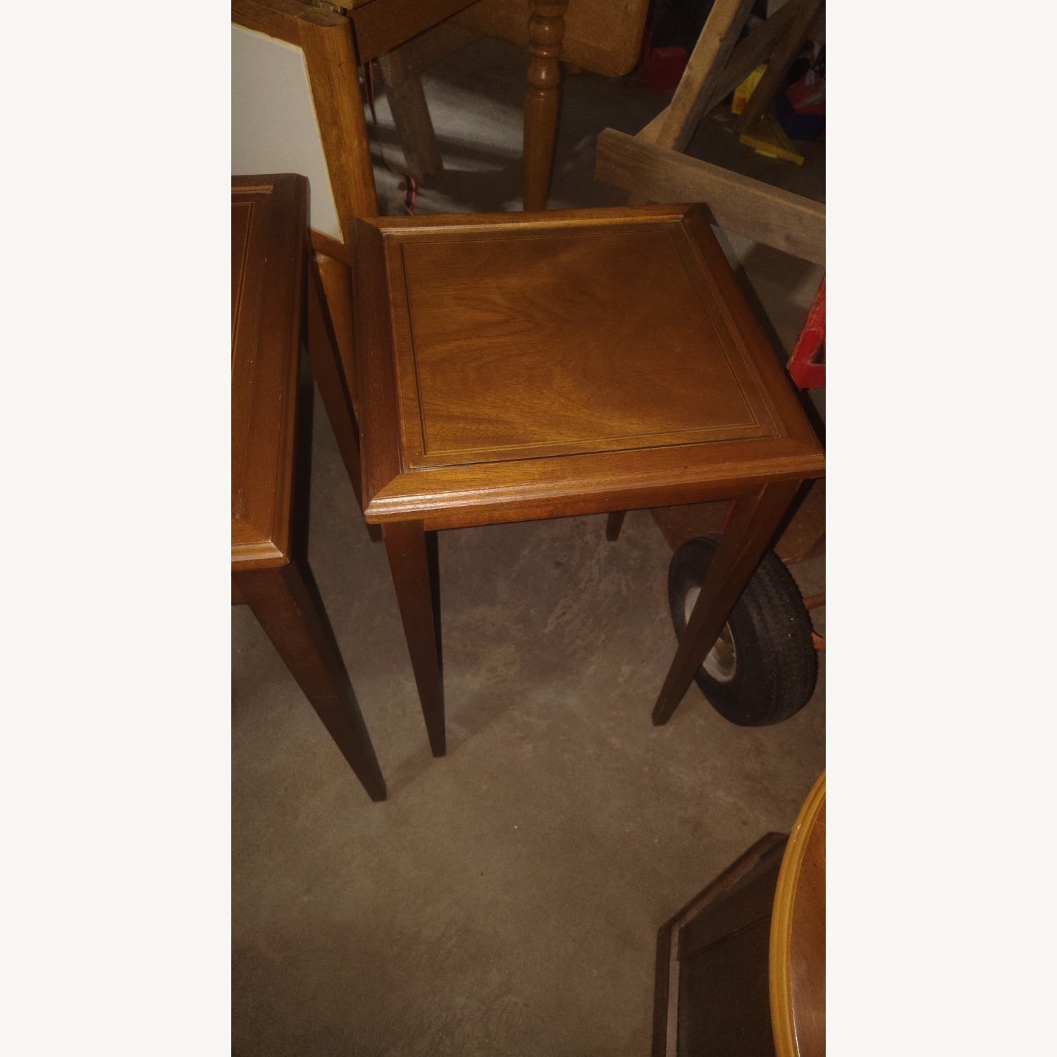 Vintage/Antique Finds Dark Brown Wood Side Table - image-6