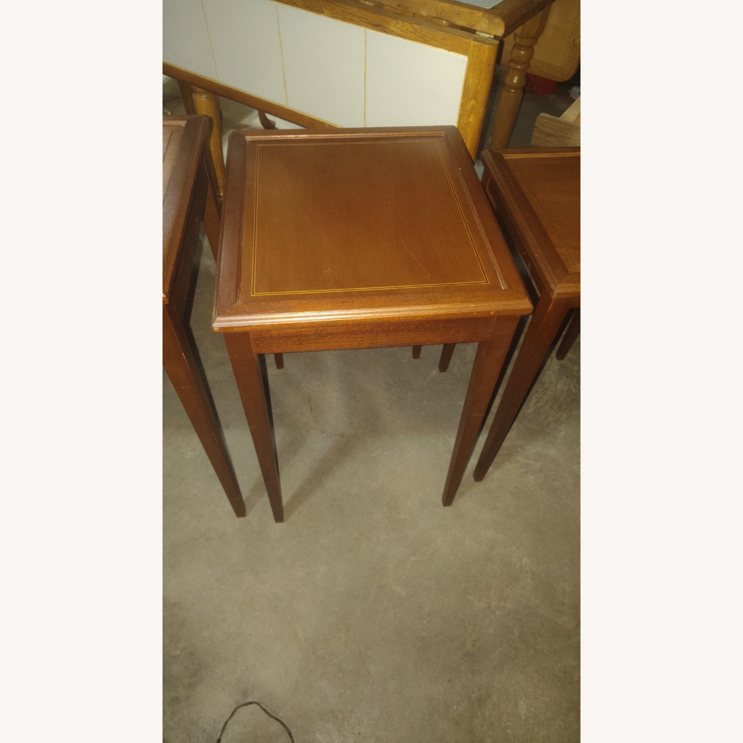Vintage/Antique Finds Dark Brown Wood Side Table - image-8