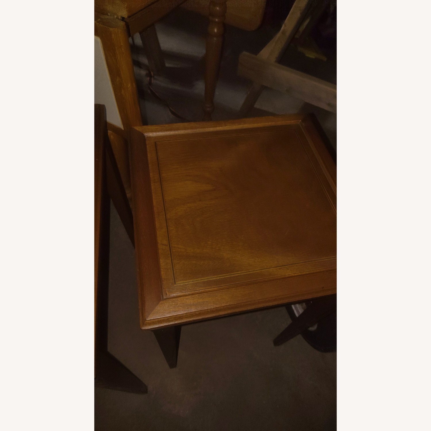 Vintage/Antique Finds Dark Brown Wood Side Table - image-7