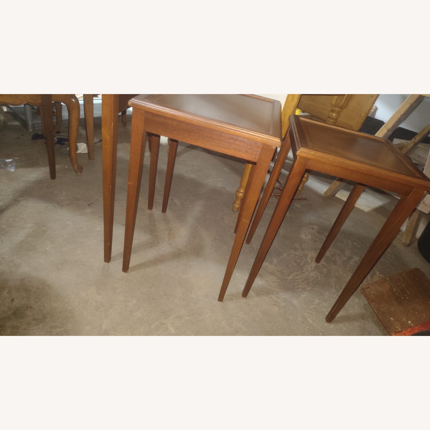 Vintage/Antique Finds Dark Brown Wood Side Table - image-3