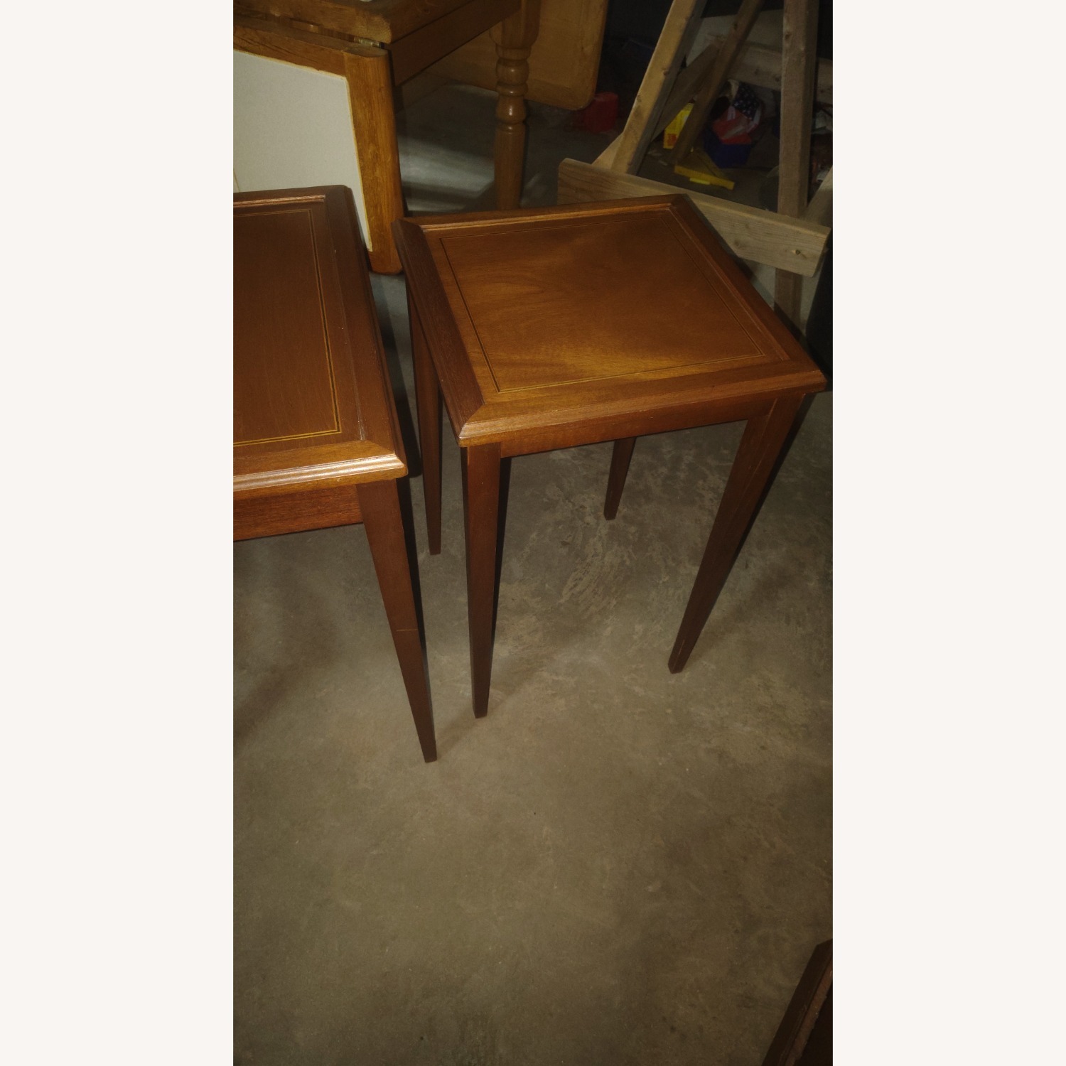Vintage/Antique Finds Dark Brown Wood Side Table - image-2