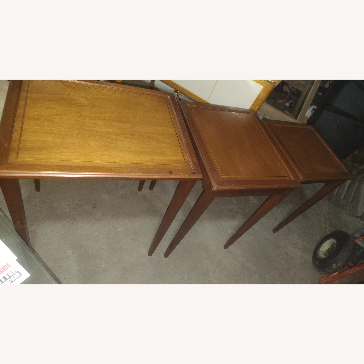 Vintage/Antique Finds Dark Brown Wood Side Table - image-9