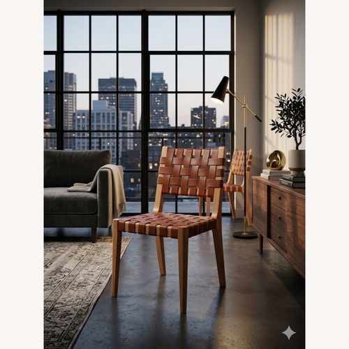Used Selema Modena Woven Mid Century Guindo Wood Chairs for sale on AptDeco