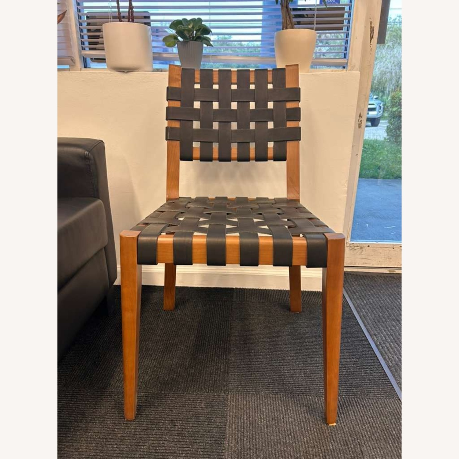 Selema Modena Woven Mid Century Guindo Wood Chairs - Set of 12 - image-5