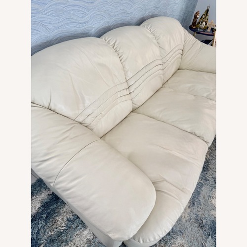 Used Light Brown Leather 3+ Seater Sofa for sale on AptDeco