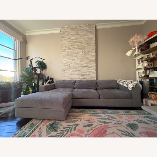 Used West Elm Dark Gray Fabric 2 Piece Sectional for sale on AptDeco