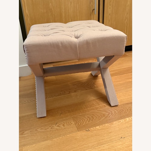 Used Light Brown Fabric Ottoman for sale on AptDeco