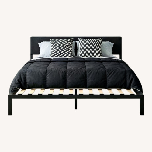 Used West Elm Black Metal Queen Bed for sale on AptDeco