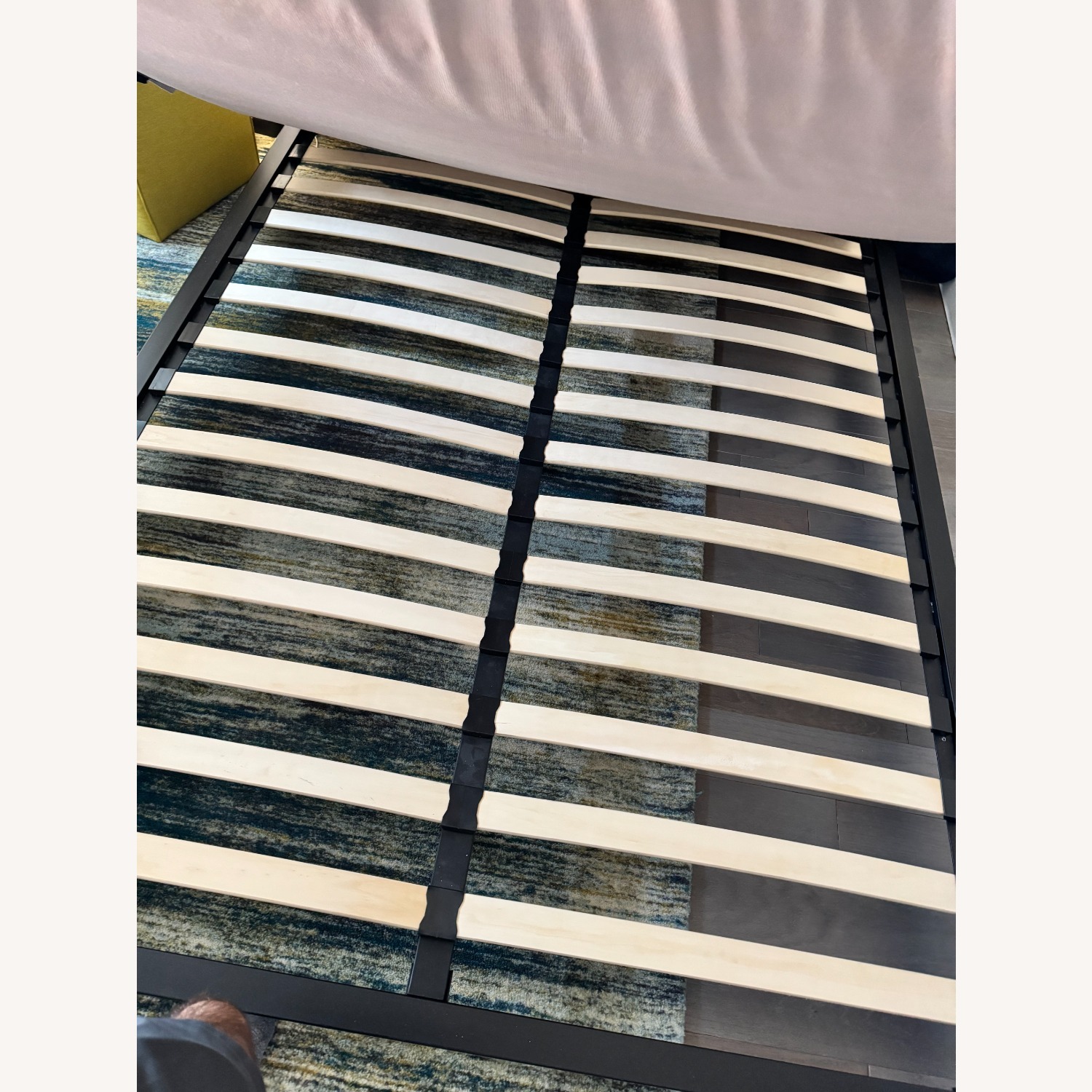West Elm Black Metal Queen Bed - image-2