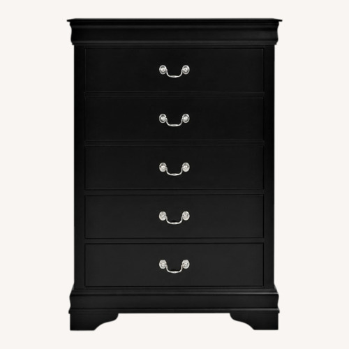 Used Black Wood Dresser with Hidden Drawer for sale on AptDeco