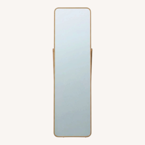 Used IKEA IKORNNES Natural Wood Floor Mirror for sale on AptDeco