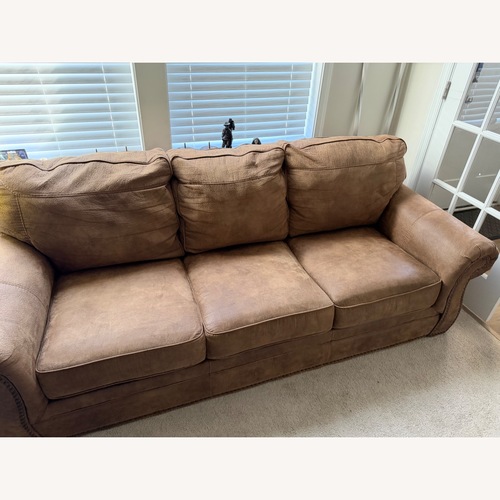 Used Light Brown Fabric 3+ Seater Sofa for sale on AptDeco