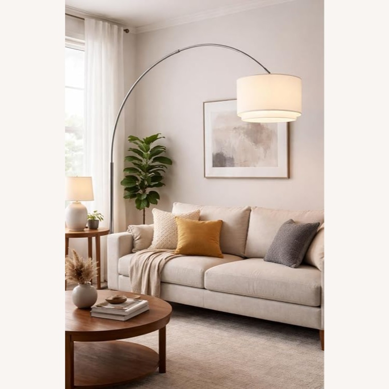 Modern Overarching Floor Lamp - image-1