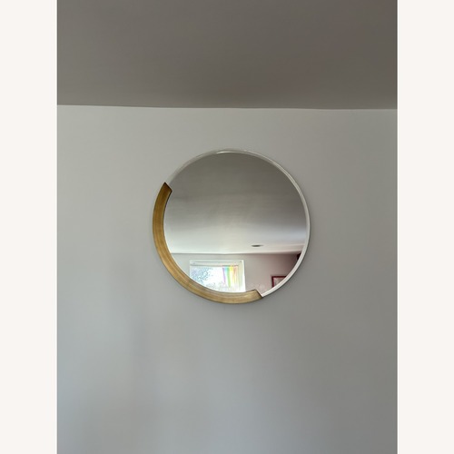 Used CB2 Kit 24 Round Mirror, Brass Accent for sale on AptDeco