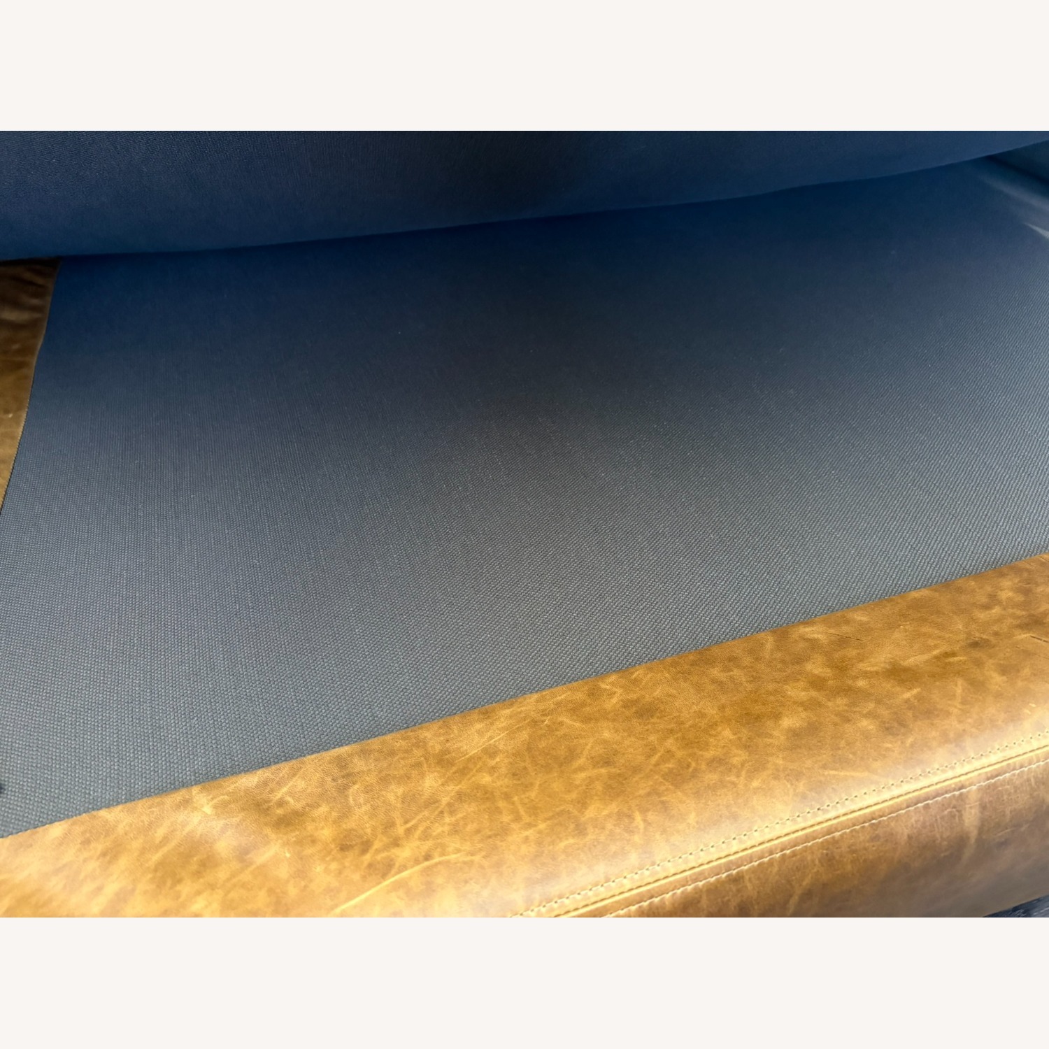 Restoration Hardware Maxwell Leather U-Chaise Sectional Chestnut - image-1