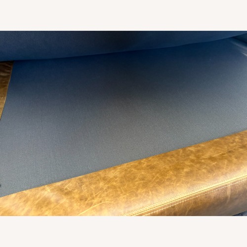 Used Restoration Hardware Maxwell Leather U-Chaise Sectional Chestnut for sale on AptDeco