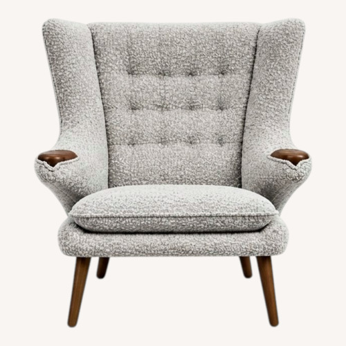 Used Papa Bear Chair in Grey Boucle for sale on AptDeco