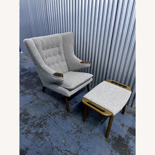 Used Papa Bear Chair in Grey Boucle for sale on AptDeco