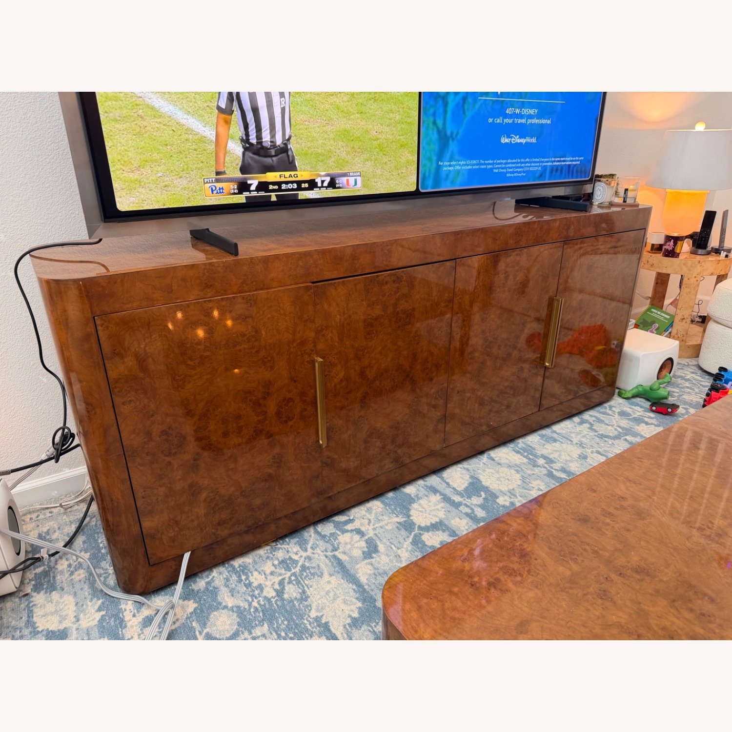 Restoration Hardware Bardot Burl Media Console - image-2