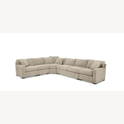 Used Macy's Light Brown Fabric 3+ Piece Sectional for sale on AptDeco