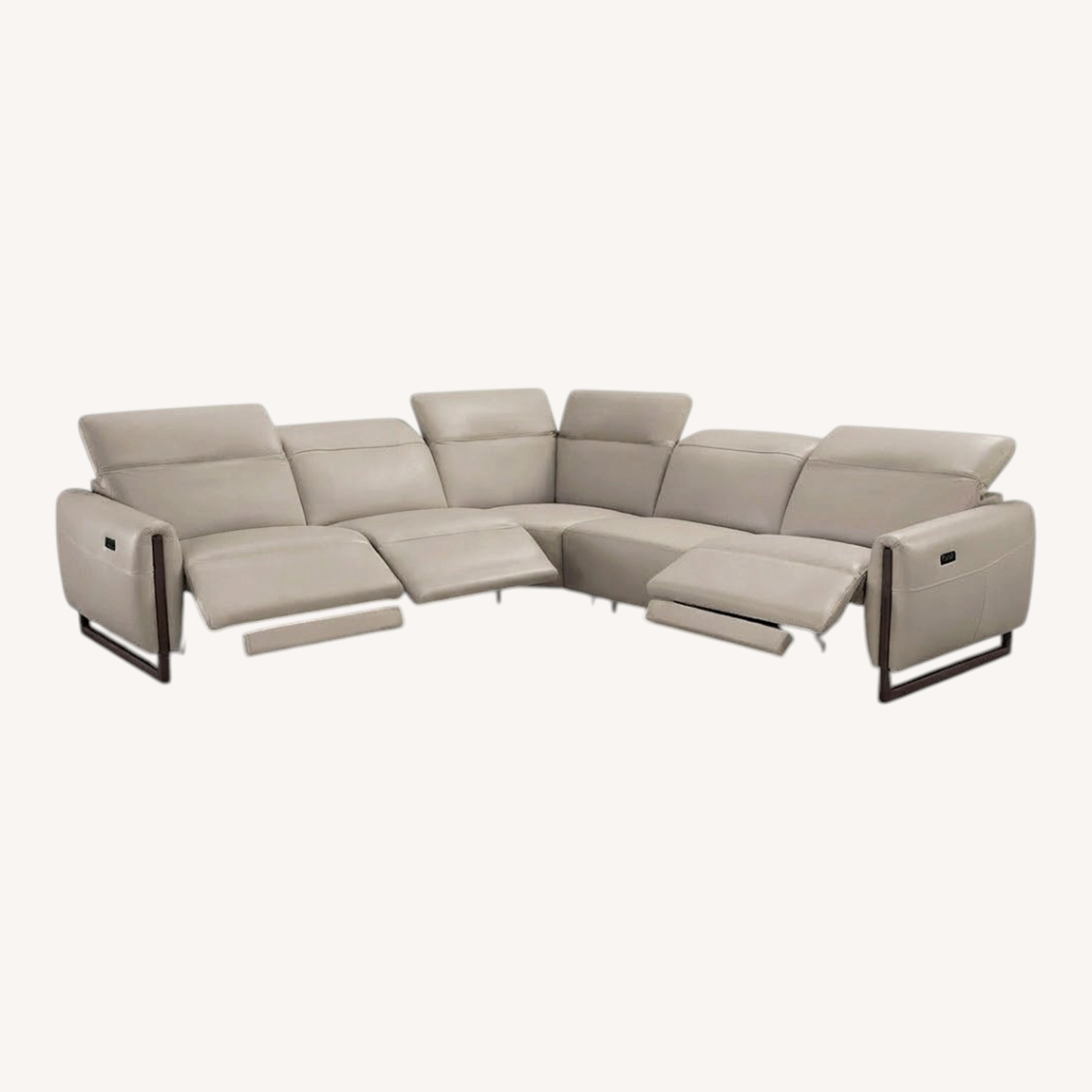 Scandinavian Designs Transit Leather Sofa Power Recliner - image-0